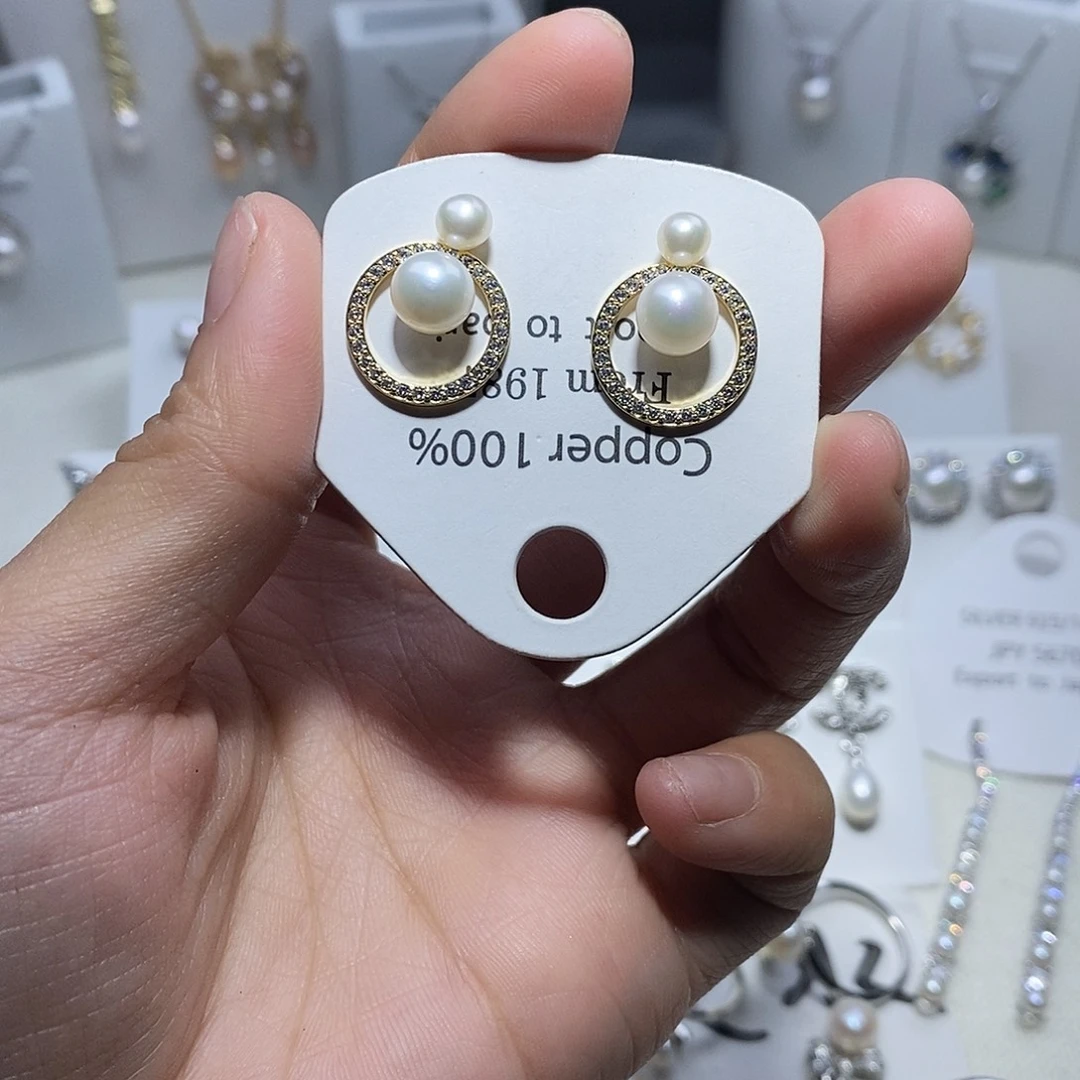 未镶嵌淡水珍珠耳饰