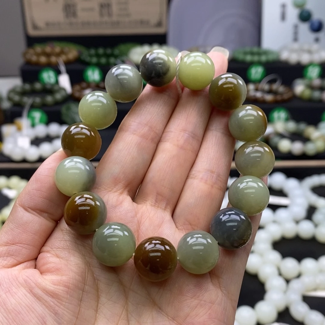 手链未镶嵌和田玉楼兰14m m