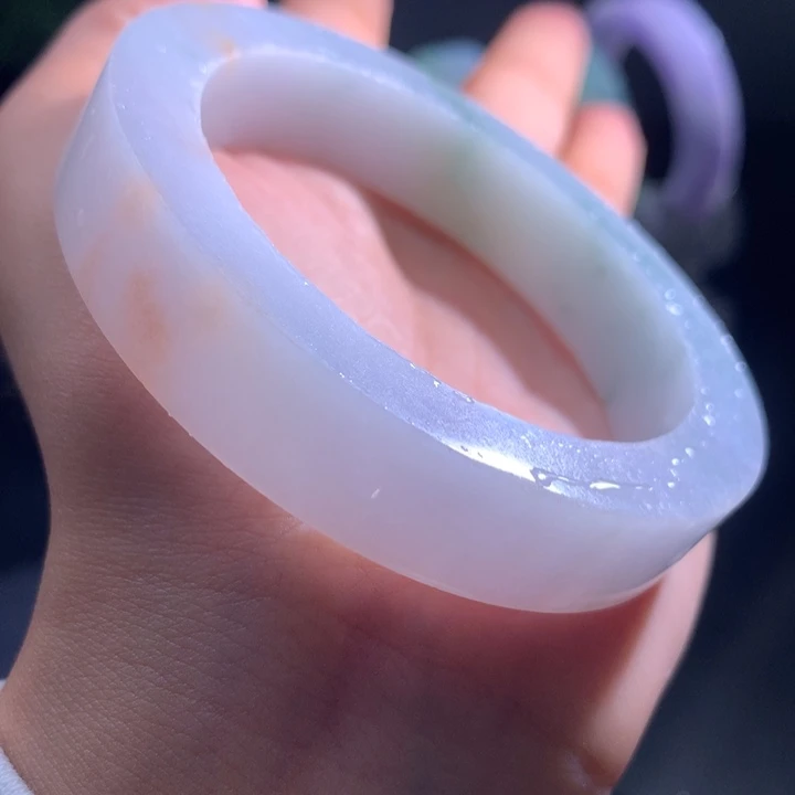 未镶嵌手镯定制翡翠三彩55-57