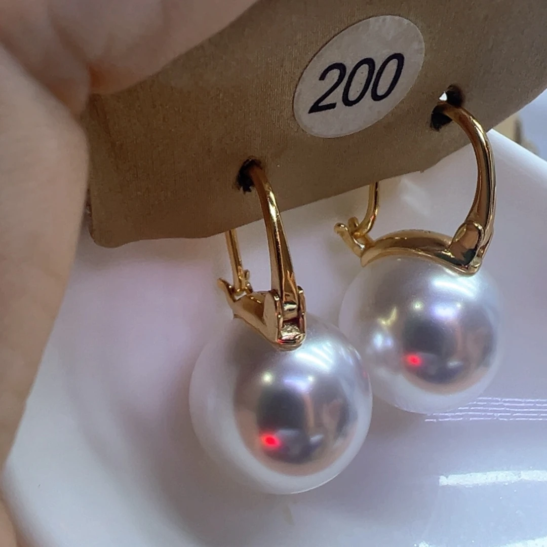 银S925镶嵌淡水珍珠耳饰