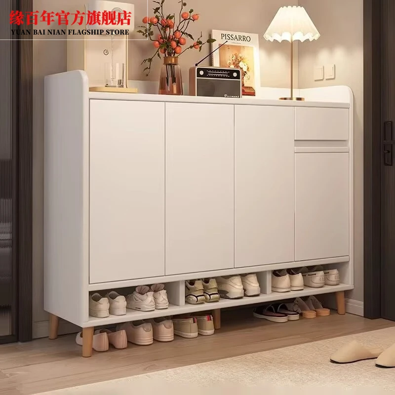 入户鞋柜家用门口室内新款2025爆款储物柜收纳柜一体实木简易鞋架