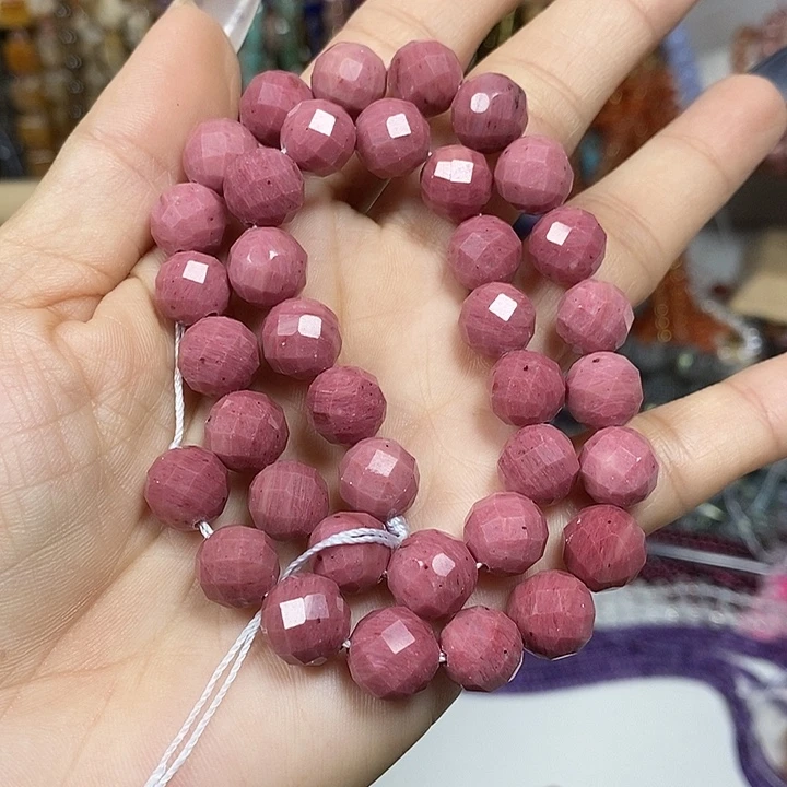 玛瑙/玉髓未镶嵌珠宝半成品A级天然红木纹切面卡10mm