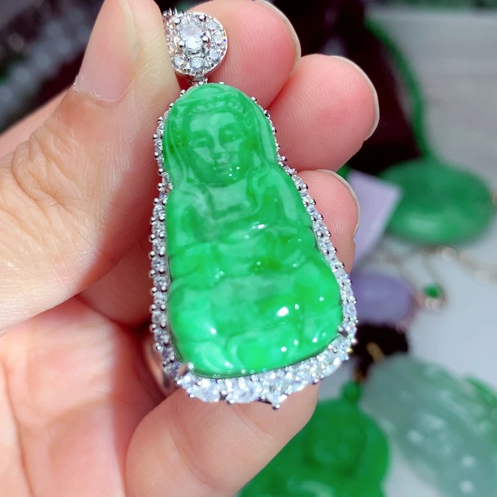 翡翠未镶嵌吊坠(不含链)