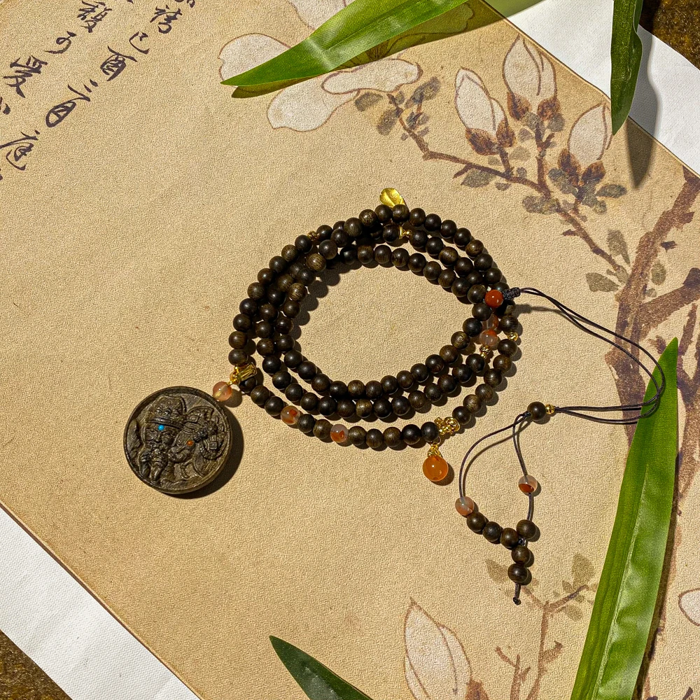 (匠心沉香)棋楠0.5沉水脖挂设计款搭配沉香木