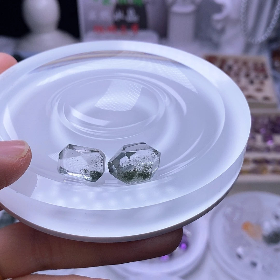 水晶天然水晶定制打孔不退换未镶嵌太**干