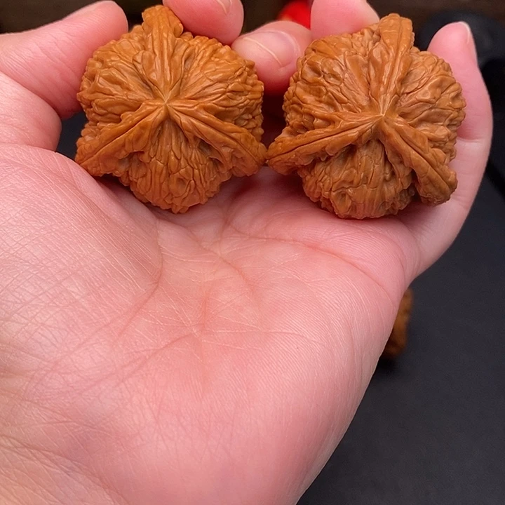 7***哥文玩核桃把件白奔