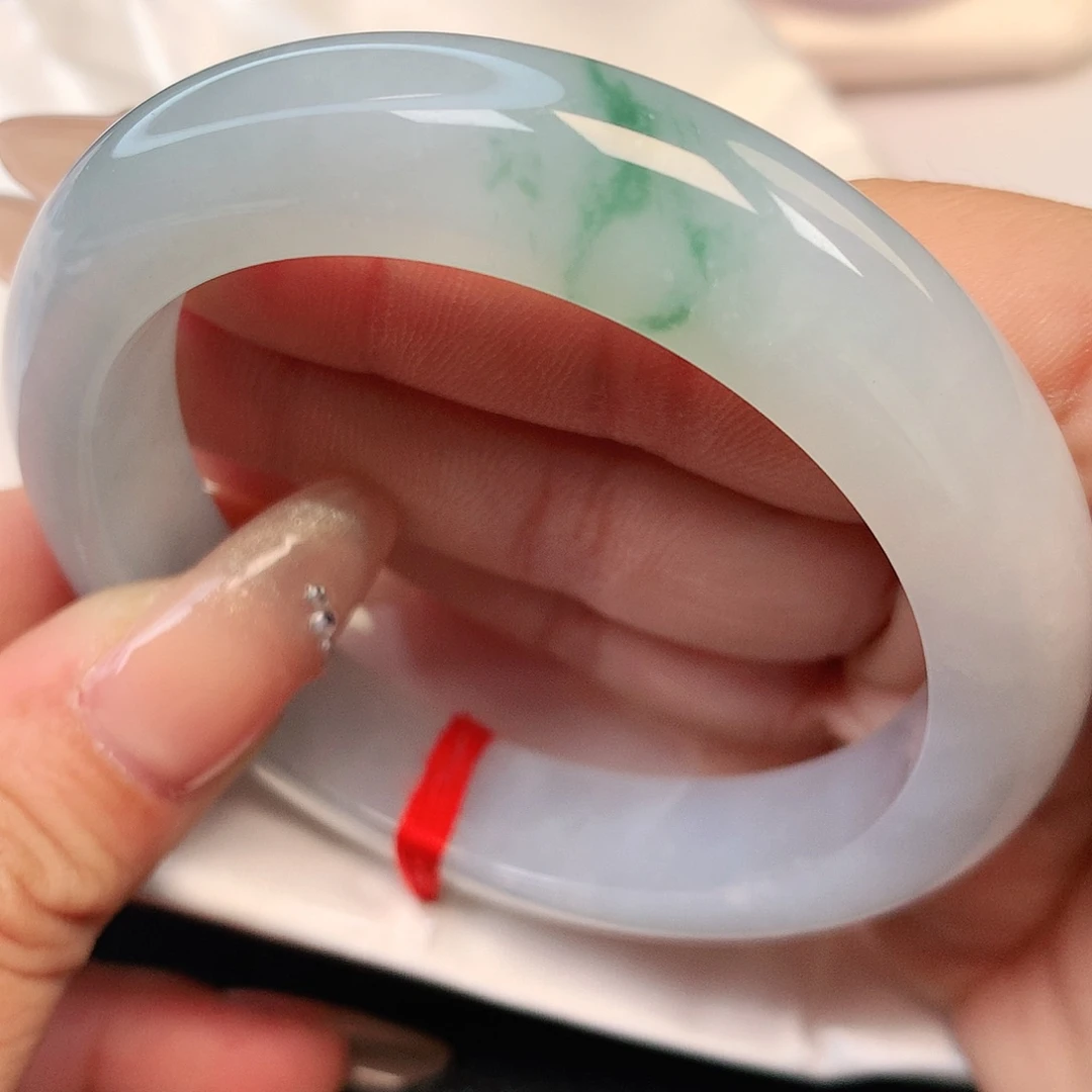 未镶嵌手镯翡翠纯天然翡翠冰飘花3838号