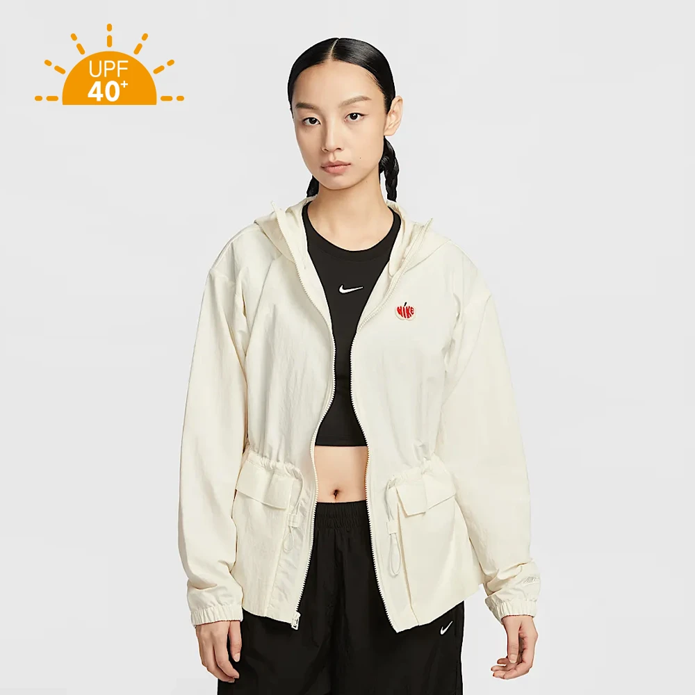 NIKE/耐克流光风女子拒水梭织连帽夹克防晒衣外套HV8727133