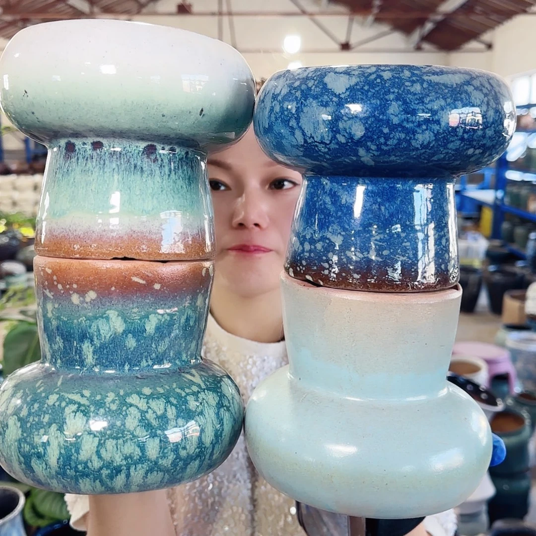 紫砂花盆高13口13