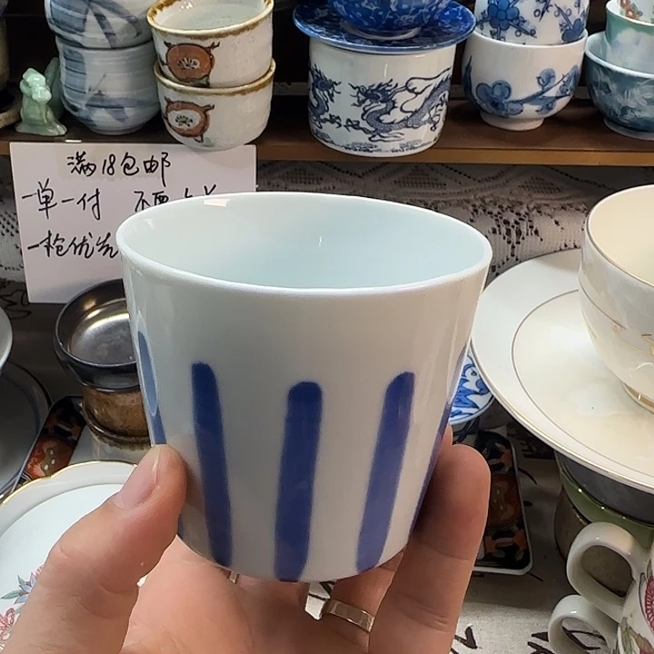 平安窑青花主人杯一个