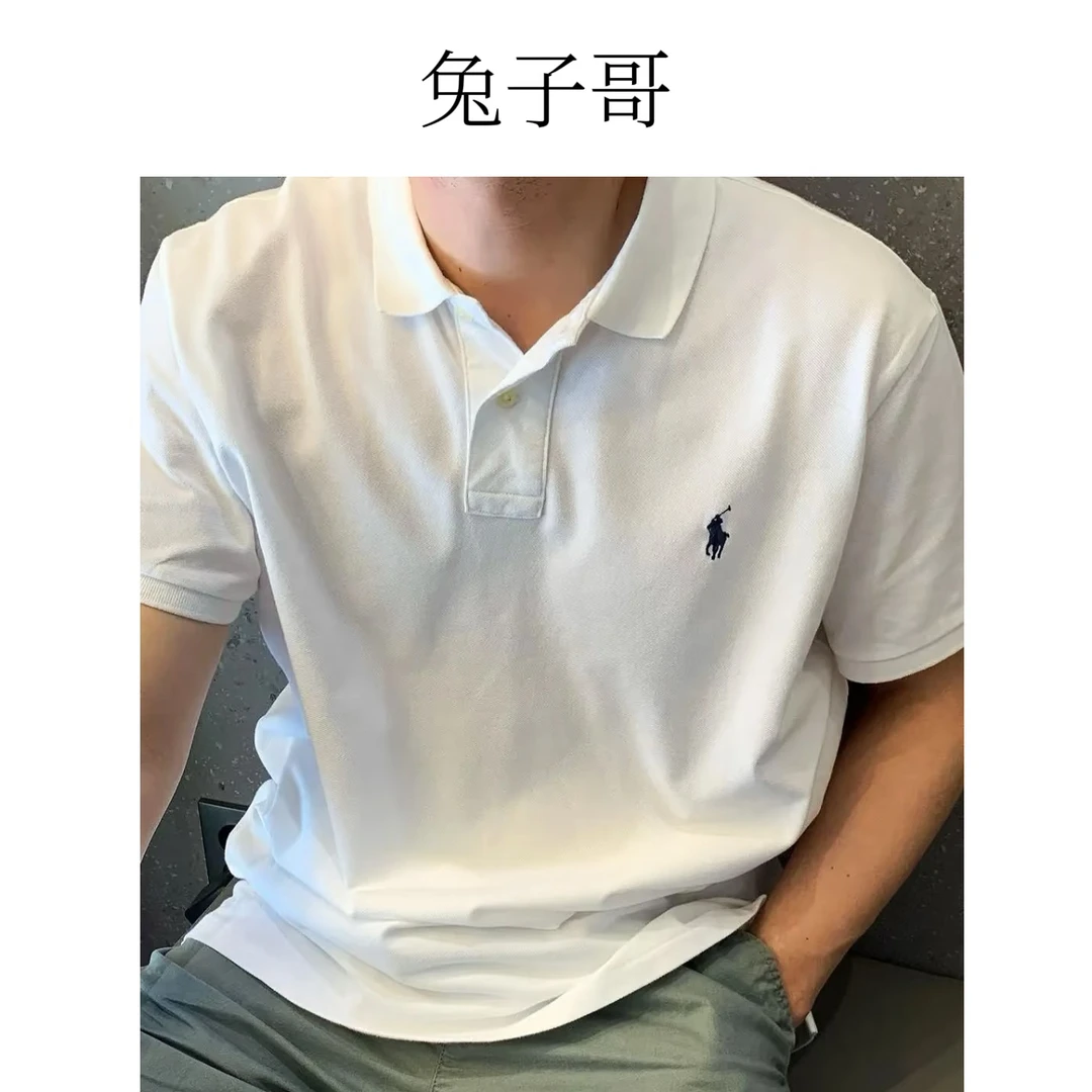 兔子哥*【R30】经典小马刺绣翻领珠地短袖