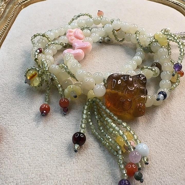 琥珀未镶嵌手链琥珀手串