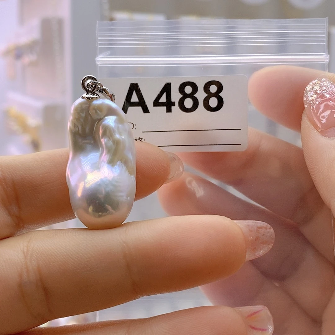 淡水珍珠颈饰银S925镶嵌鲜*