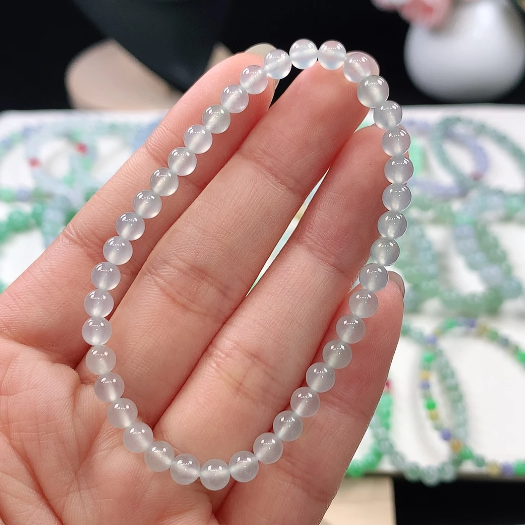 翡翠未镶嵌手链4.5mm