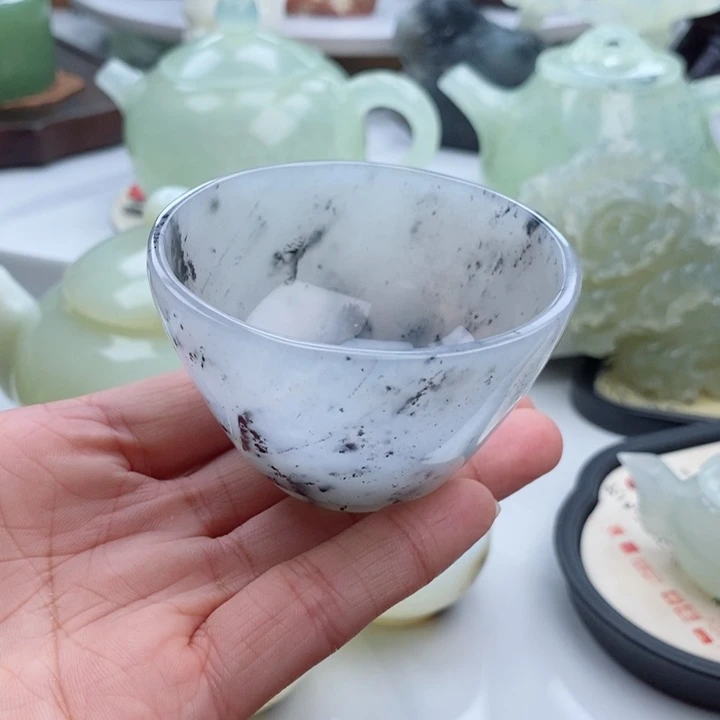 岫玉四大名玉茶杯未镶嵌