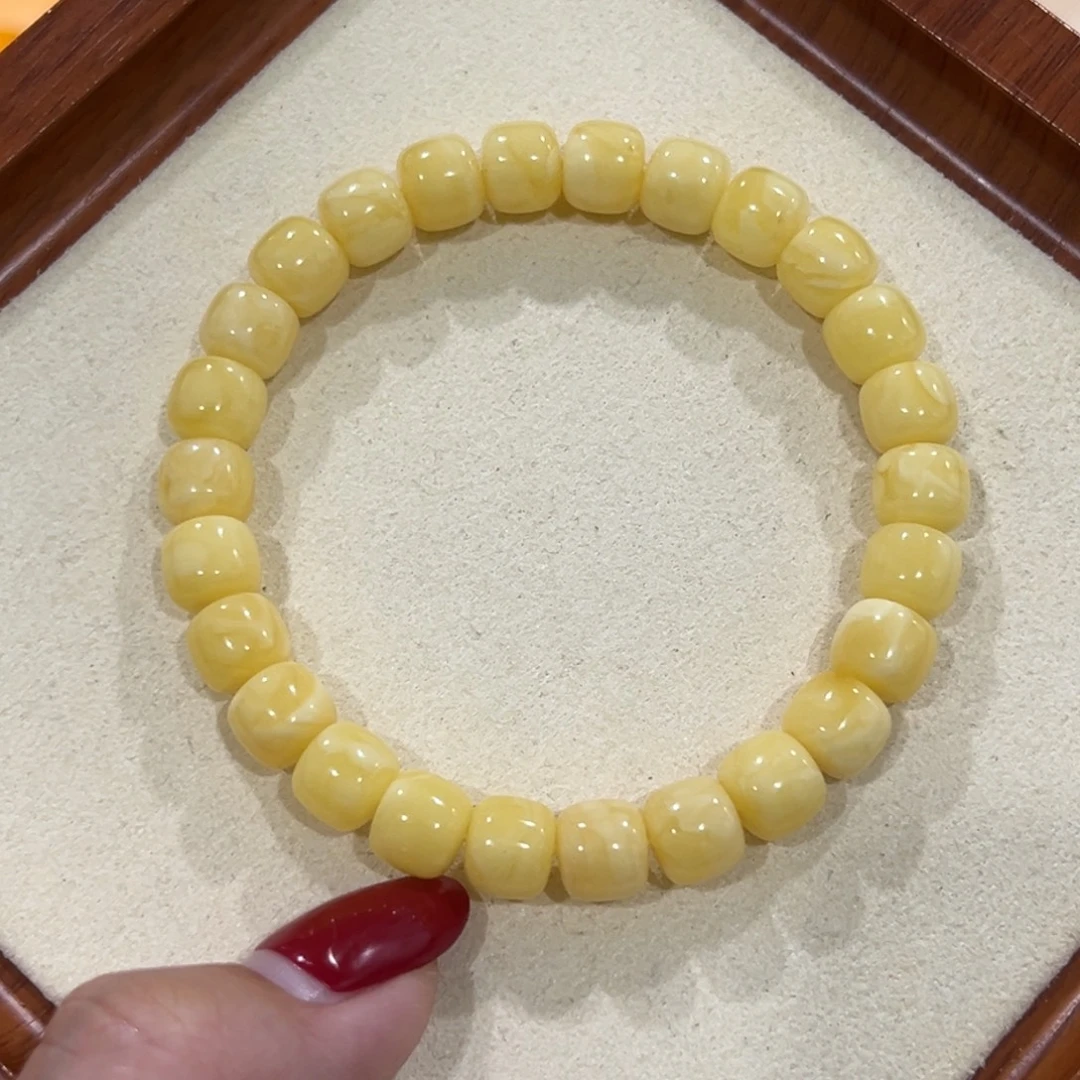 蜜蜡未镶嵌手链8.5m开播福利dddd