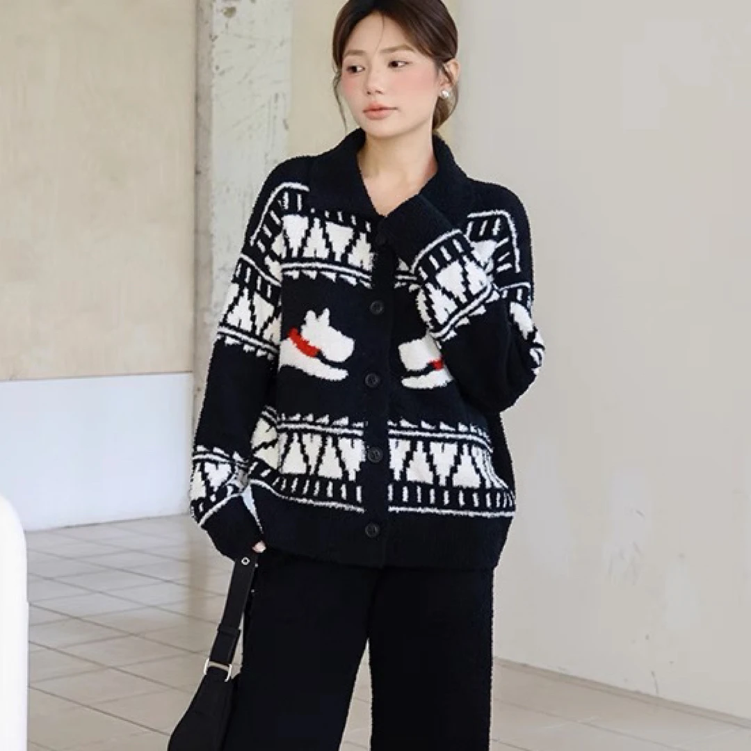 WYFS新款半边绒可外穿家居服套装