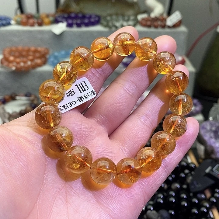 水晶手链未镶嵌黄塔晶12.6