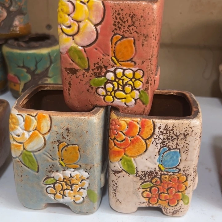紫砂花盆粗陶材质多肉花盆