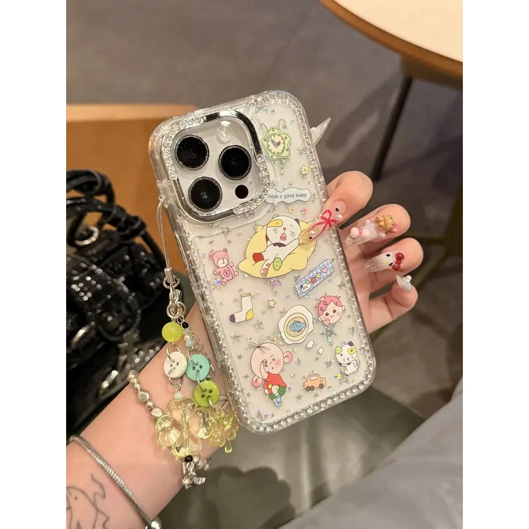 【自带相机保护按键】图图小怪猫适用苹果16/15/14全包防摔手机壳