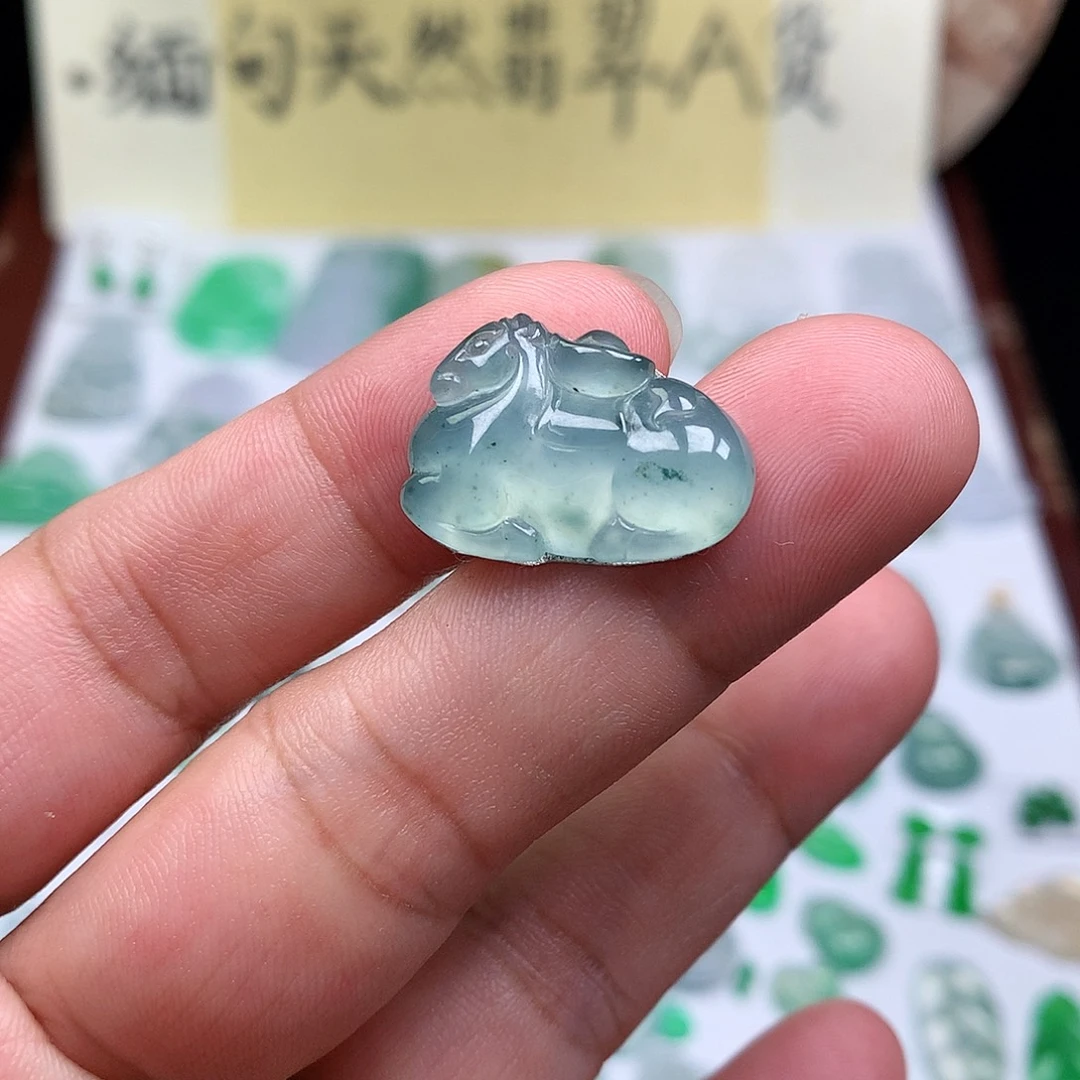 翡翠散珠缅甸天然A货翡翠冰种马上有钱