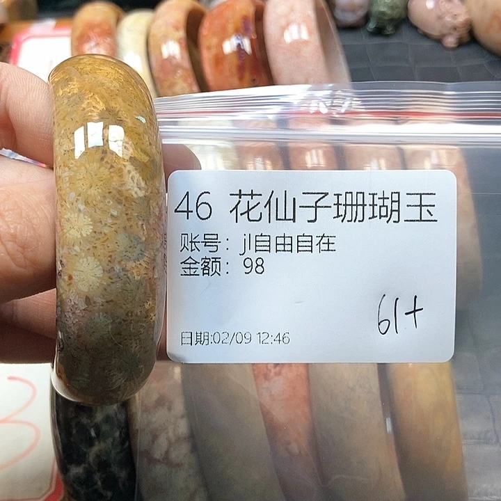 硅化珊瑚（珊瑚玉）手镯未镶嵌j****在46