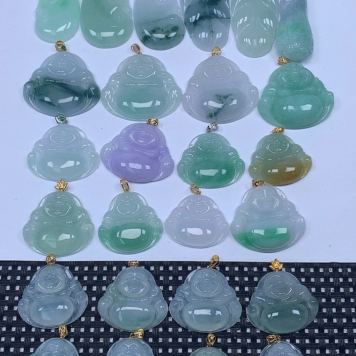 翡翠未镶嵌颈饰天然