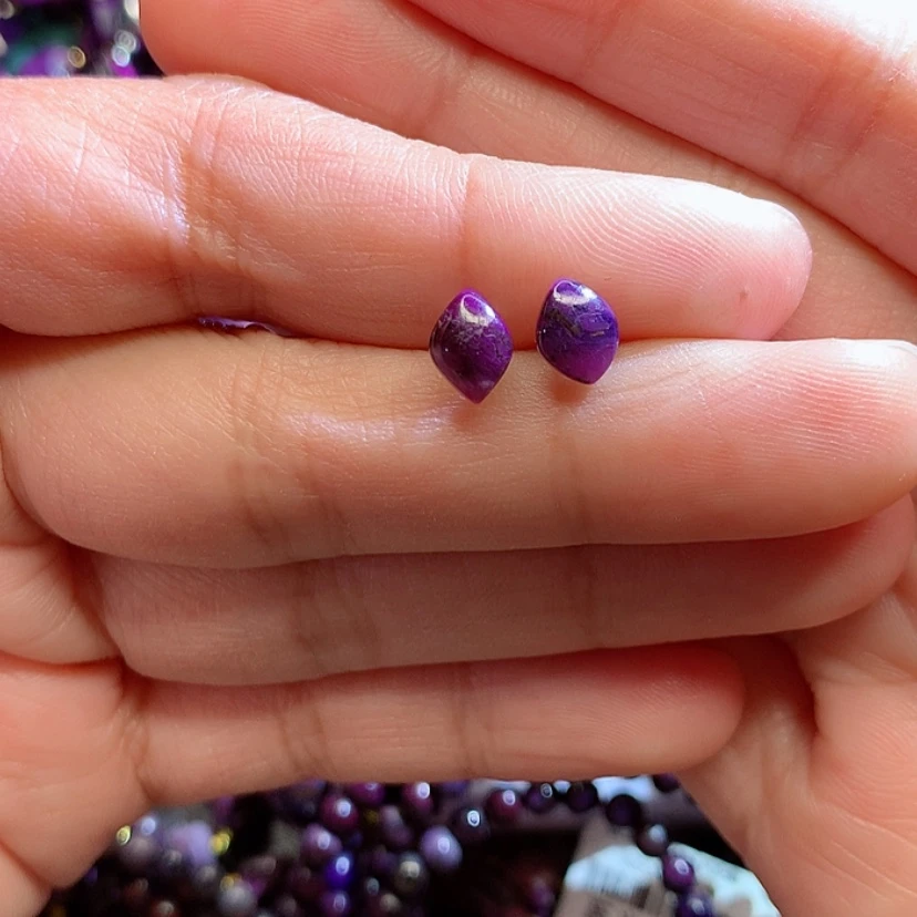 【闪购商品】苏纪石（舒俱来）耳钉银S925镶嵌