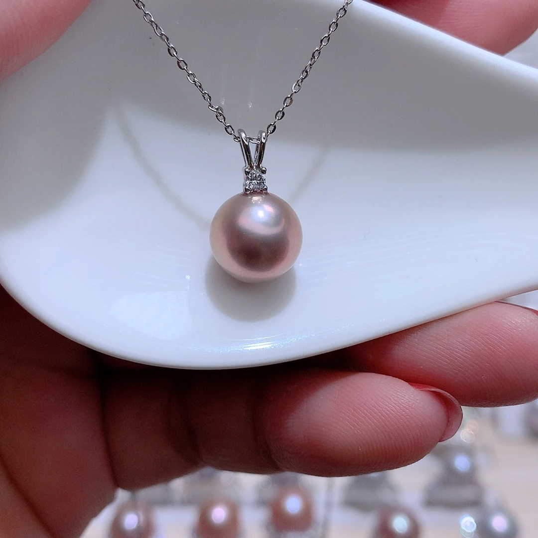 淡水珍珠未镶嵌吊坠(赠链)CC10.5m m