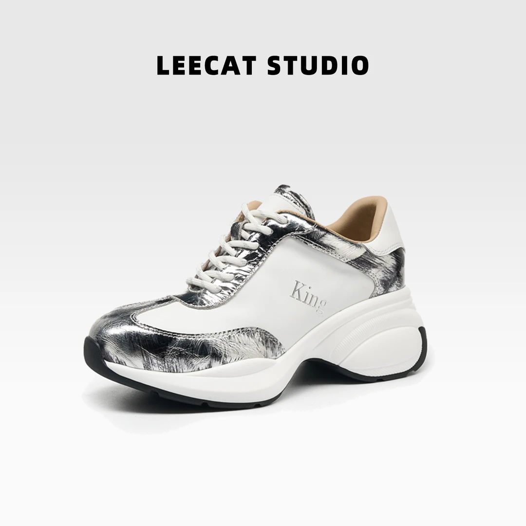 LeeCat Studio老爹鞋厚底增高2025夏季新款时尚百搭运动休闲鞋