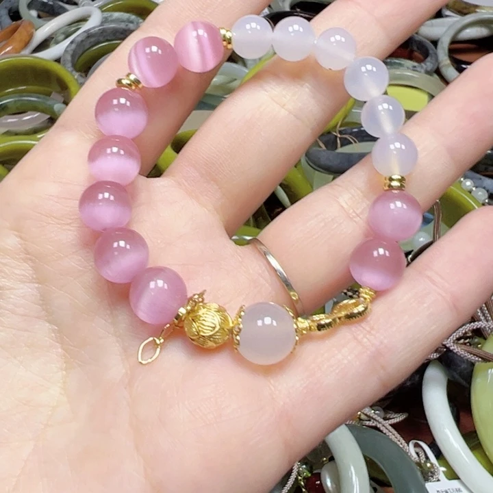 未镶嵌蛇纹石玉手链