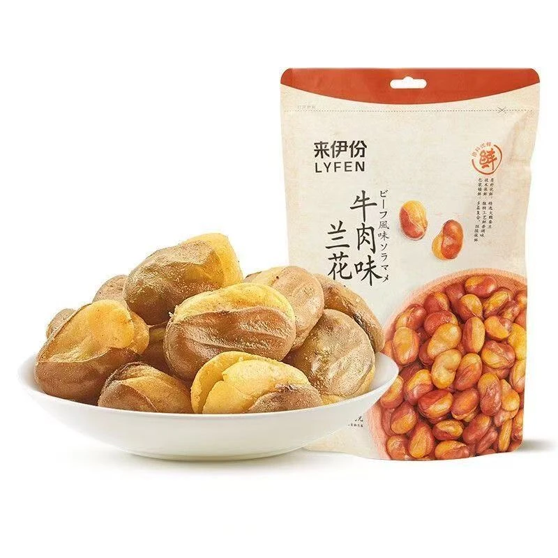 来伊份牛肉味兰花豆208克*4包【日期到25年8月25日】