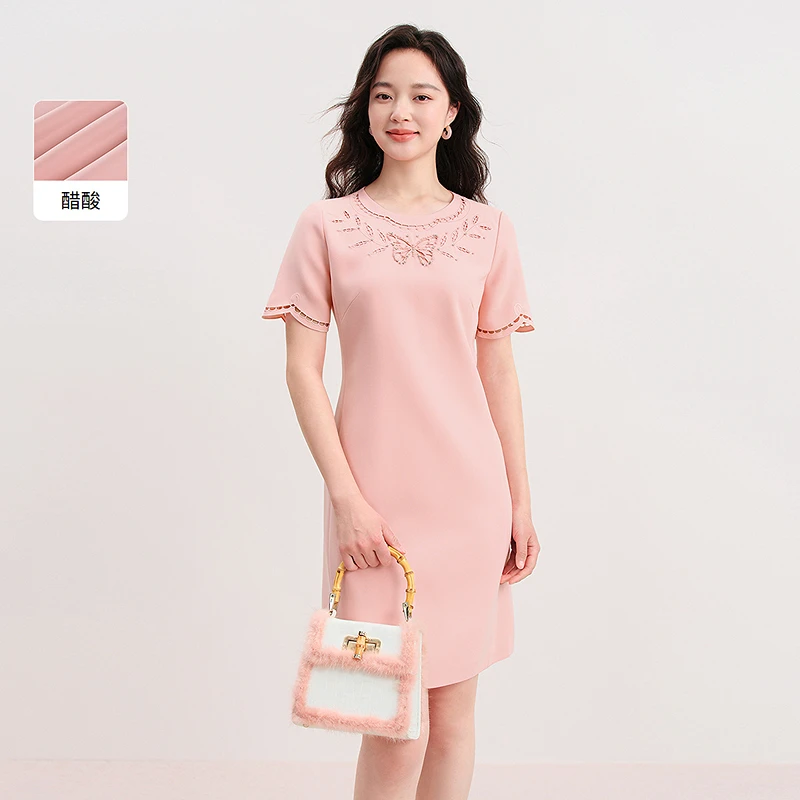 【漫享风吟】精致韶华|通勤丝醋酸|小轻礼服连衣裙KF11643A1
