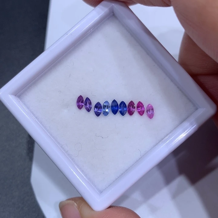 裸石彩色蓝宝石0.98克拉