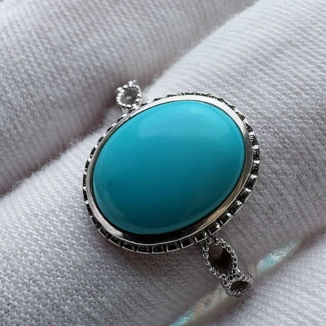 绿松石珠宝奇石银S925镶嵌