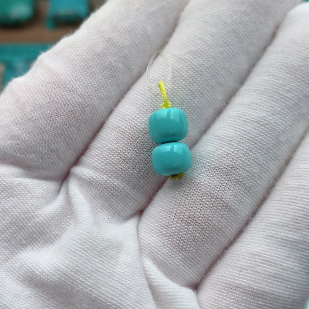 未镶嵌绿松石珠宝奇石7.5mm