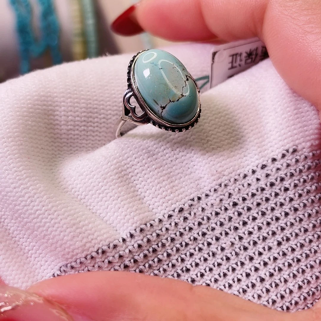 绿松石珠宝奇石银S925镶嵌