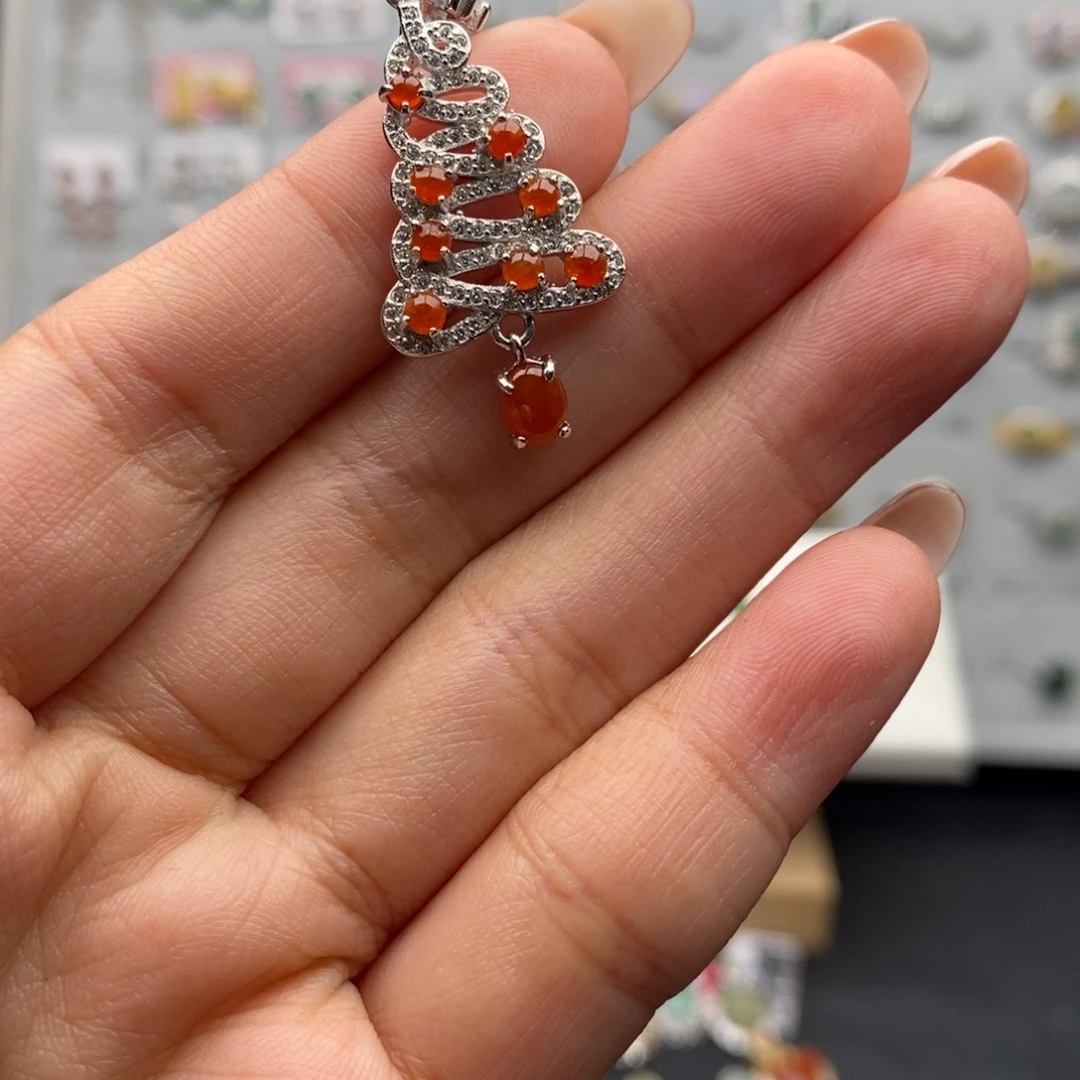 翡翠银S925镶嵌戒指天然翡翠