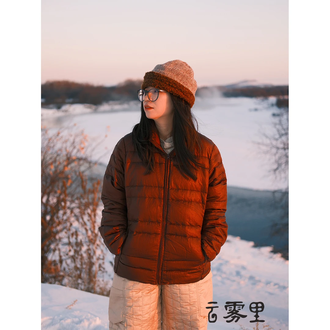 云雾里 95%白鹅绒 复古随性轻盈蓬松保暖短款羽绒服外套冬季 6133