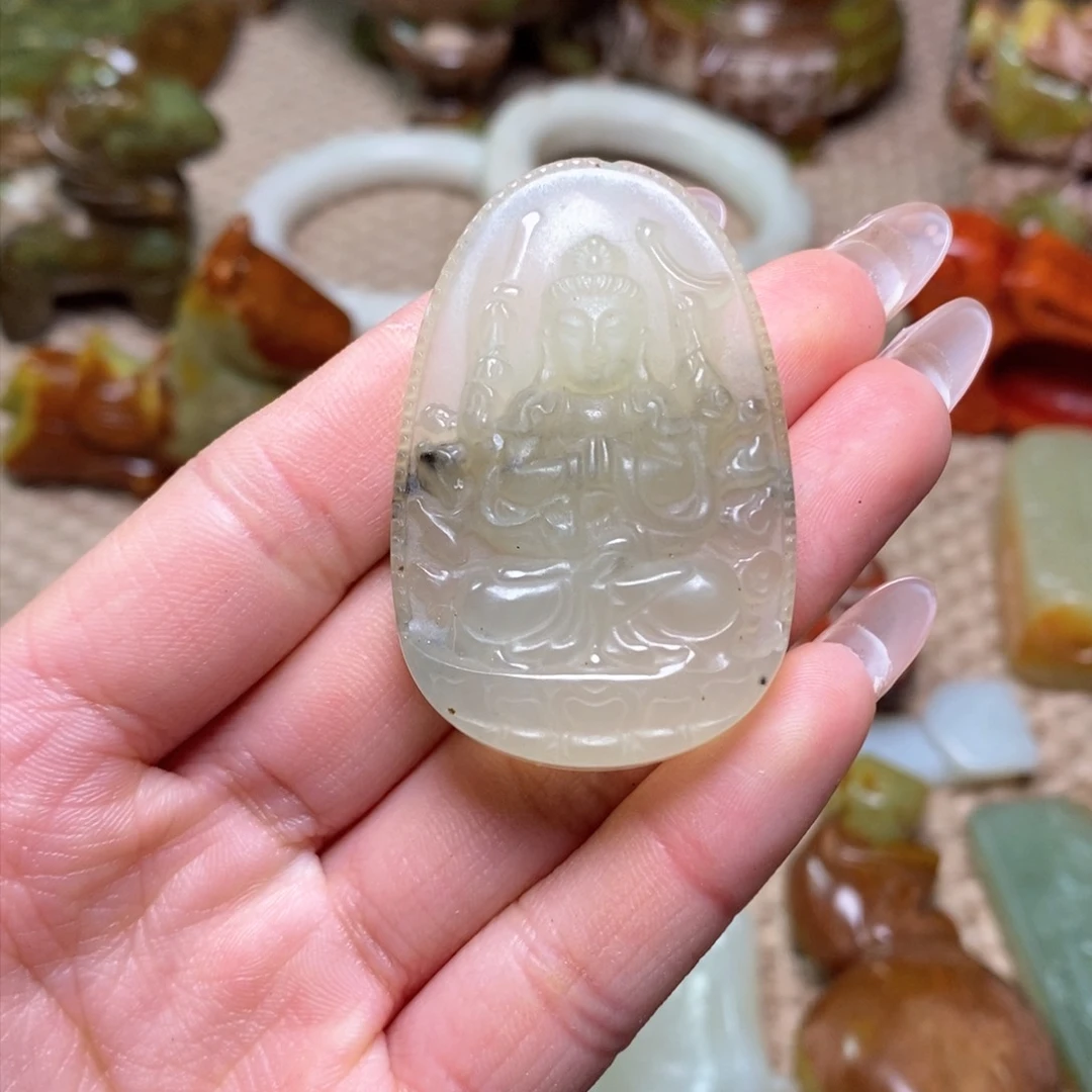 白玉菩提吊坠白玉菩提白玉菩提摆件
