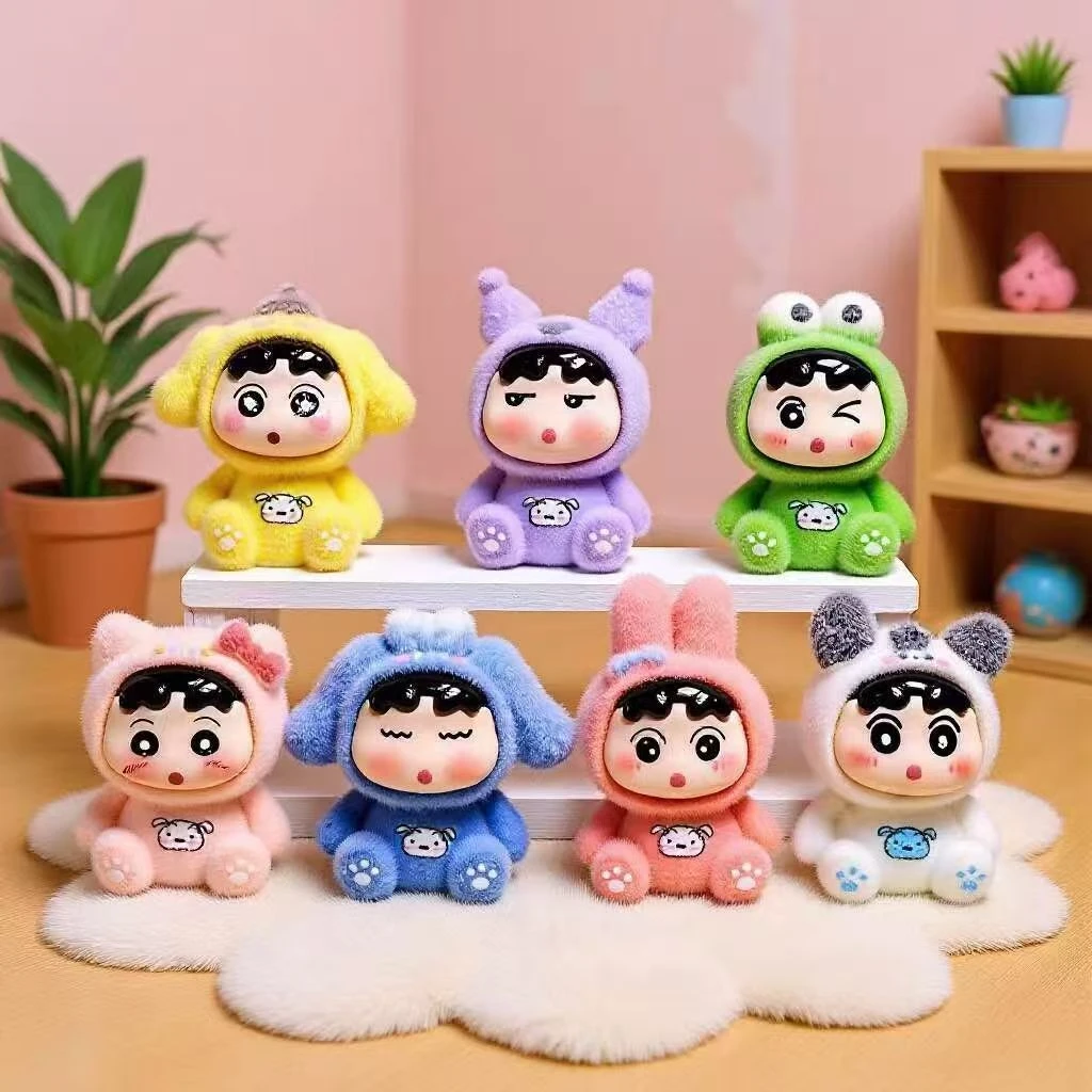 植绒三丽鸥蜡笔小新树脂玩具娃娃公仔