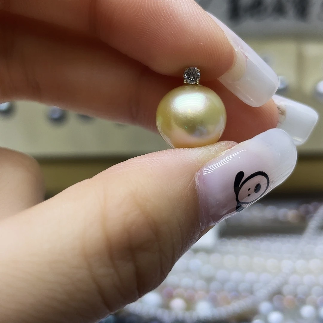海水珍珠18K金镶嵌颈饰