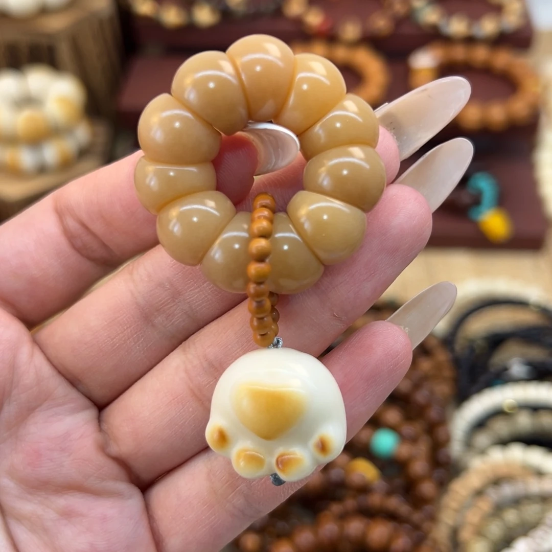 菩提根/象牙果手串手捻猫爪