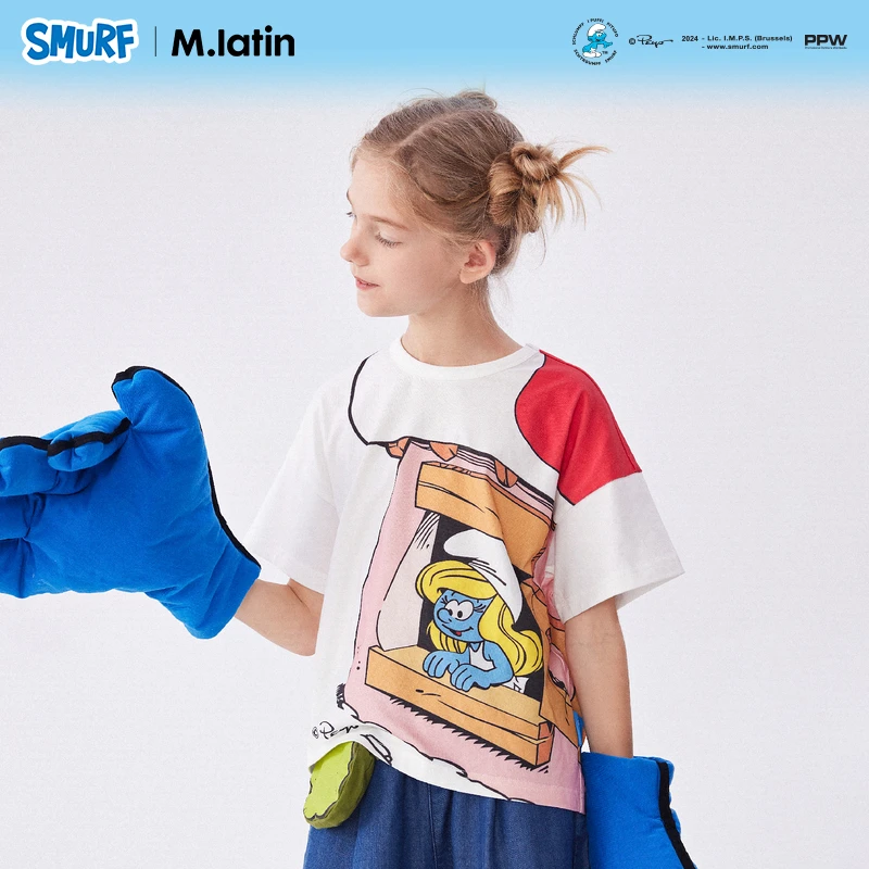 【商场同款】马拉丁童装儿童T恤夏女大童柔软棉汗布印花T恤