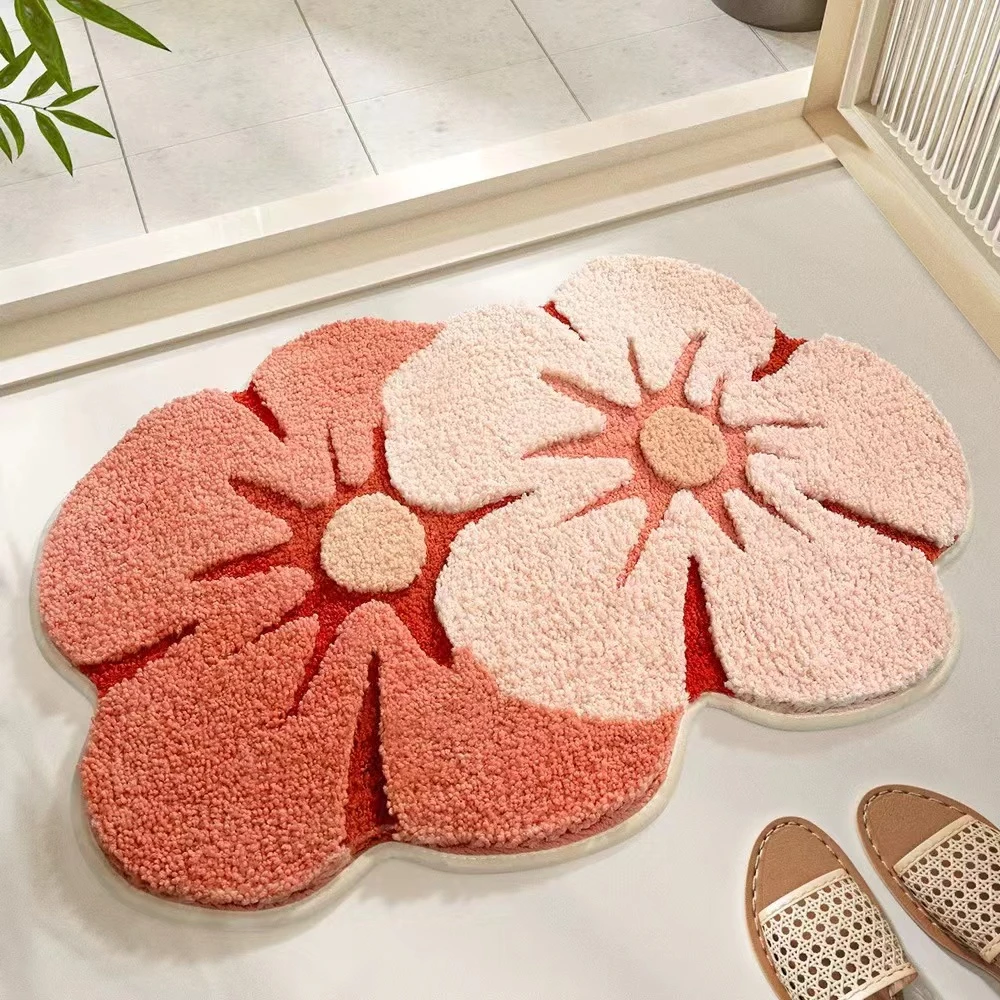（新人福利）两朵花大号浴室地垫45*70cm