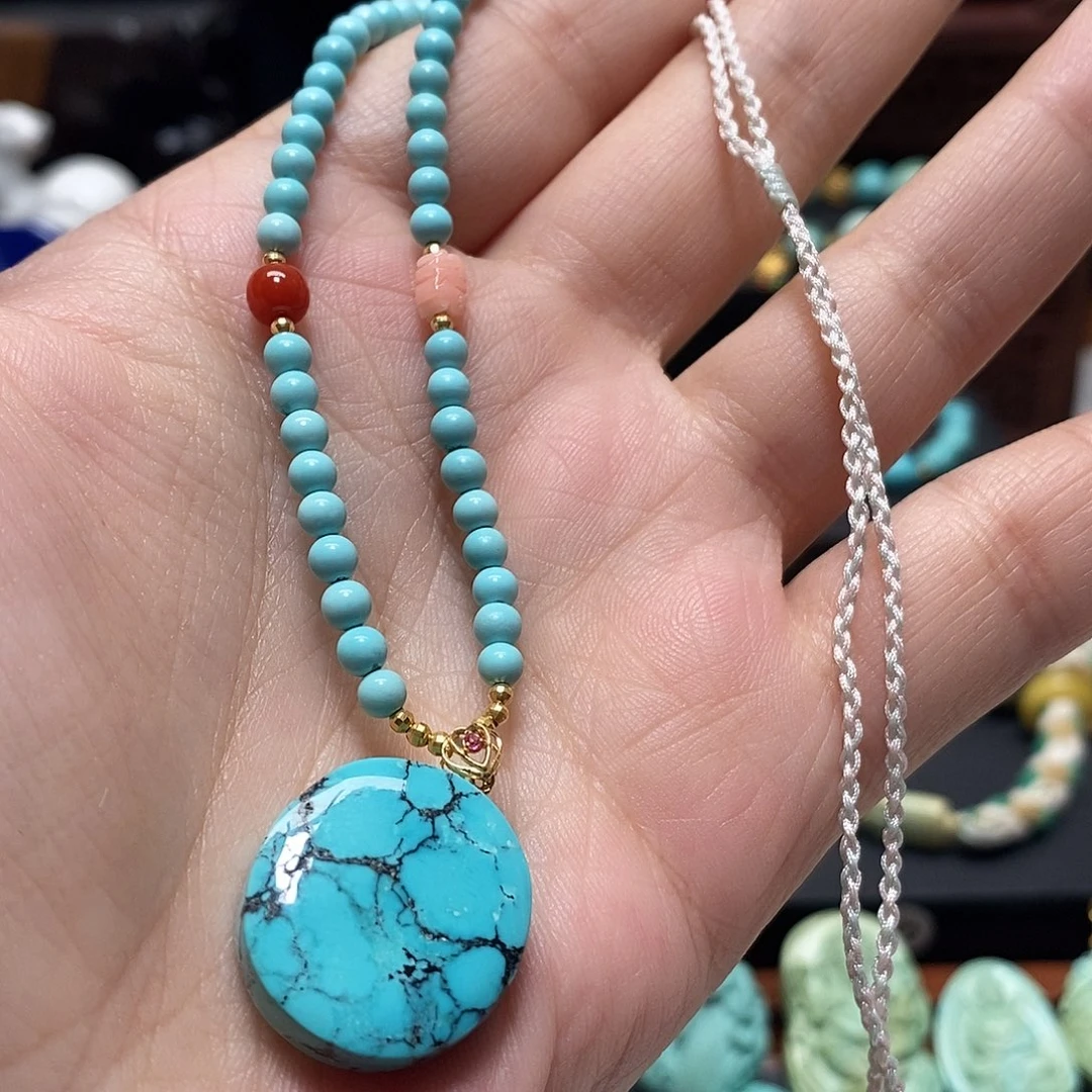 绿松石18K金镶嵌配饰