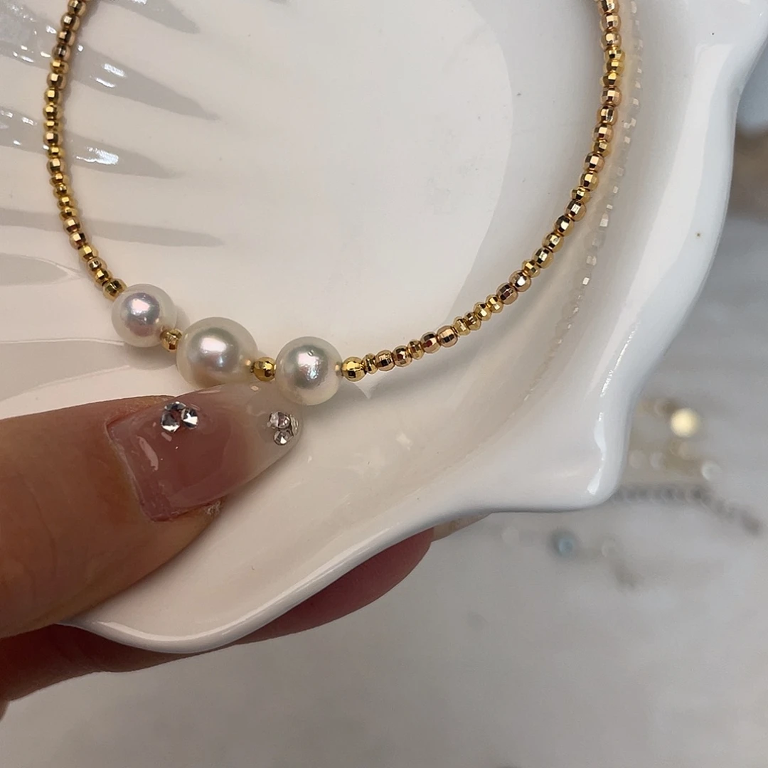 银S925镶嵌项链海水珍珠