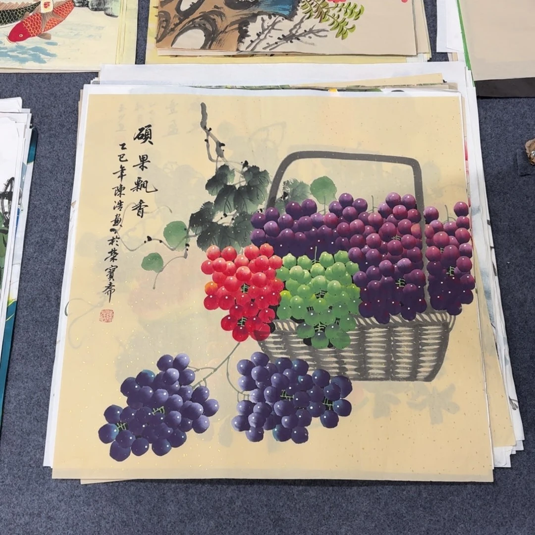 国画68×68手绘画画画