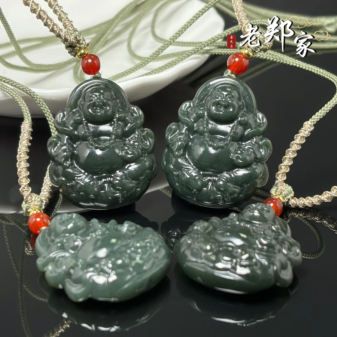 【老郑家】和田玉佛公挂件 1876 (多样性发一件) 约39*33*11mm