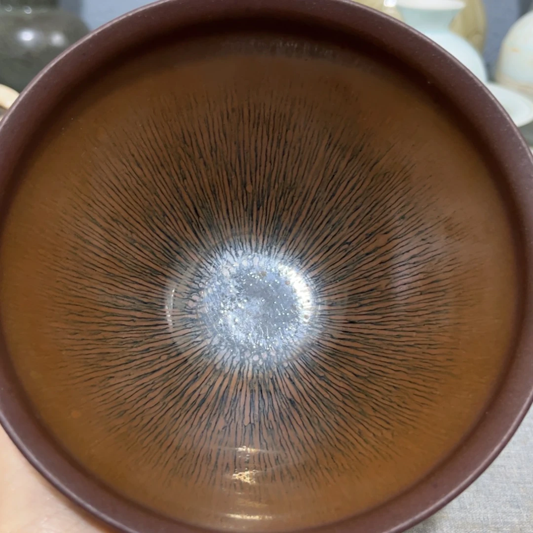 火***狐摆件建窑水吉窑兔毫盏